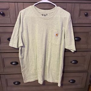 Men’s Light Green Speckled Carhartt Pocket Tshirt